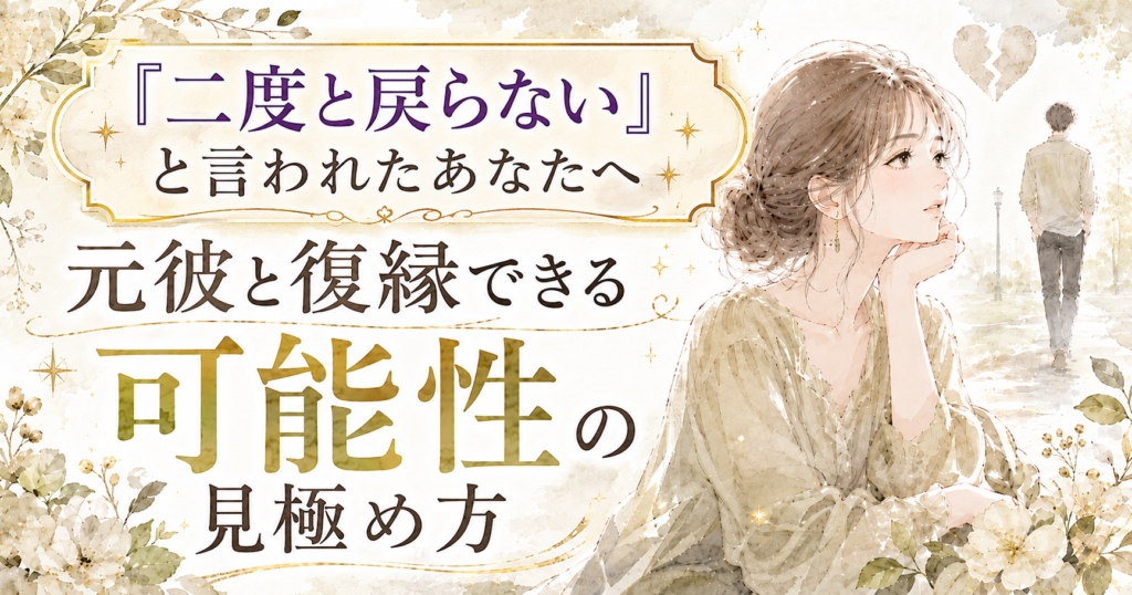 二度と戻らない　復縁
